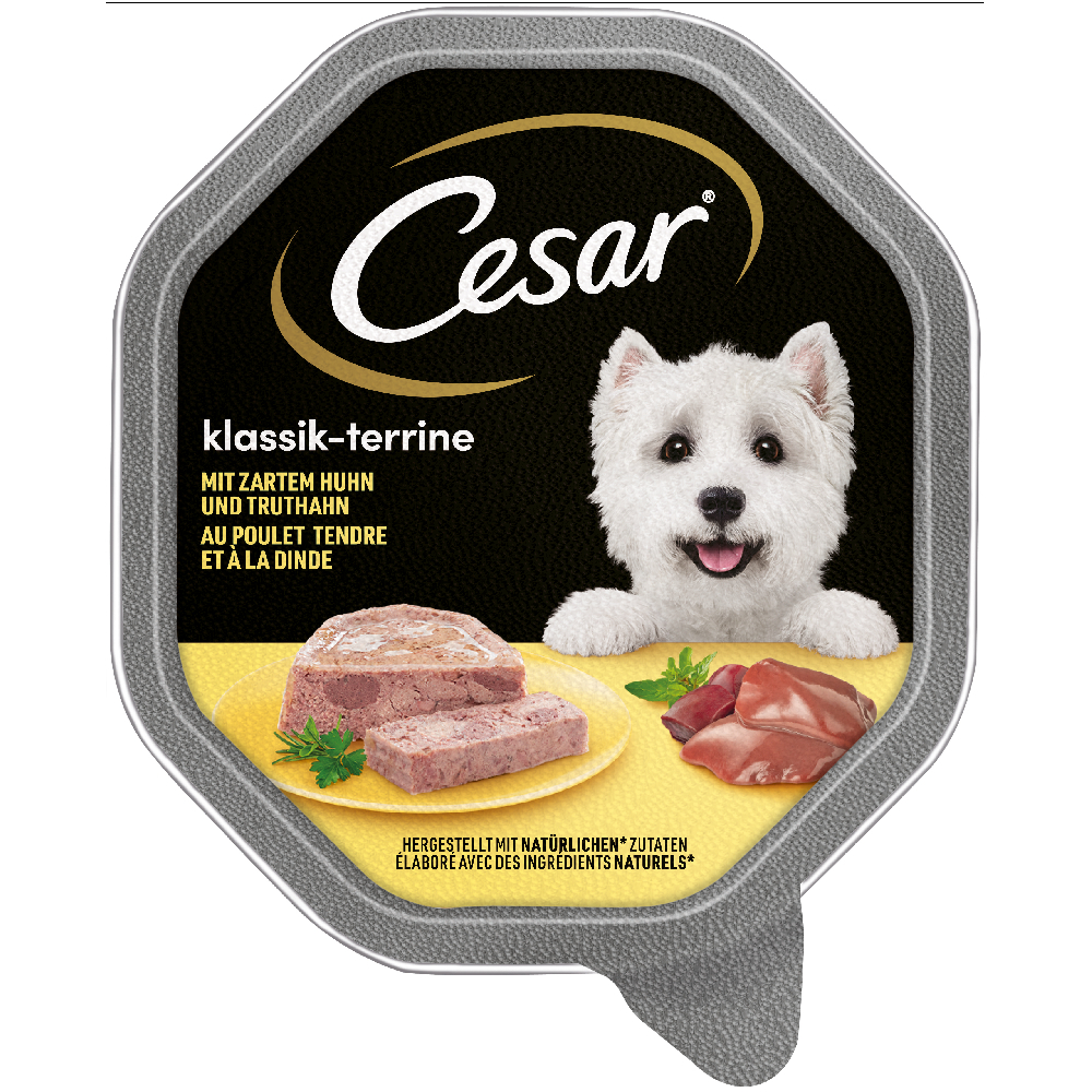 Megapack Cesar Schale 56 x 150 g - Klassiker mit zartem Huhn und Truthahn Megapack Cesar Schale 56 x 150 g - Klassiker mit zartem Huhn und Truthahn von Cesar