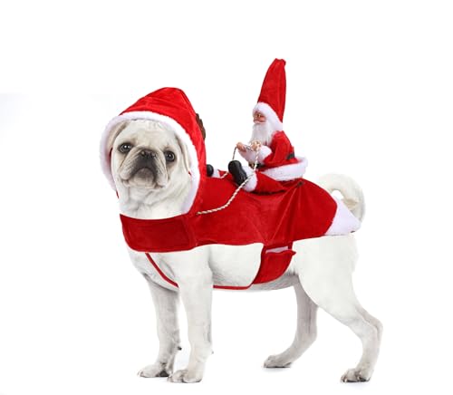Hundekostüm Weihnachten, CestMall Haustier Weihnachtskostüm Hund Santa Claus Reiten Weihnachtskostüm Haustier Kleidung mit Santa Claus Reiten auf Haustier Weihnachten Costume Halloween Xmas Party Hundekostüm Weihnachten, CestMall Haustier Weihnachtskostüm Hund Santa Claus Reiten Weihnachtskostüm Haustier Kleidung mit Santa Claus Reiten auf Haustier Weihnachten Costume Halloween Xmas Party von CestMall