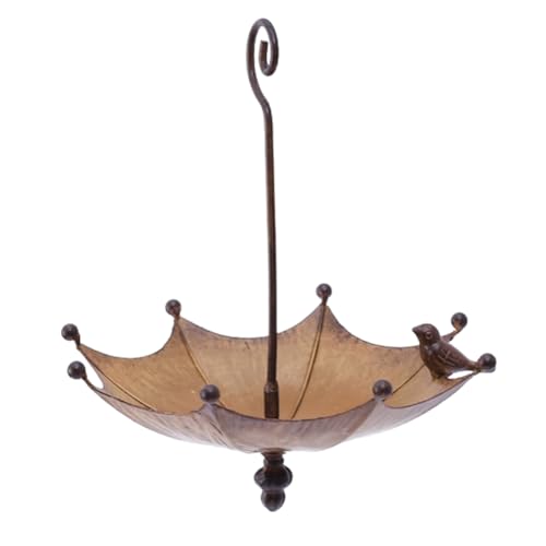 Cetfuro Regenschirmförmiger Vogeltrog, Hängende Vogelfutterschale für Den Außenbereich, Vogelbad, Teich oder Tränke Aus Metall Cetfuro Regenschirmförmiger Vogeltrog, Hängende Vogelfutterschale für Den Außenbereich, Vogelbad, Teich oder Tränke Aus Metall von Cetfuro