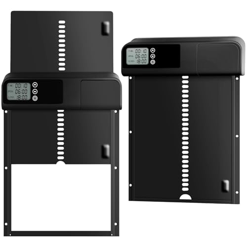 Hühnerklappe Türöffner mit Timer Metallmaterial Automatische Hühnerklappe Batterie,Handmodus Anti-Klemm,Türöffner Hühnerstall,LCD-Display,Niedriger Batteriestand Hinweis Hühnerklappe Türöffner mit Timer Metallmaterial Automatische Hühnerklappe Batterie,Handmodus Anti-Klemm,Türöffner Hühnerstall,LCD-Display,Niedriger Batteriestand Hinweis von Cevikno