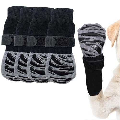 Cfcyhla 4 Stück Hundesocken Pfotenschutz Anti-Rutsch, Hundestoppersocken mit Klettverschluss für Drinnen, Hundesocken Anti Rutsch, Hundesocken für Hunde im Innenbereich im Freien(M) Cfcyhla 4 Stück Hundesocken Pfotenschutz Anti-Rutsch, Hundestoppersocken mit Klettverschluss für Drinnen, Hundesocken Anti Rutsch, Hundesocken für Hunde im Innenbereich im Freien(M) von Cfcyhla