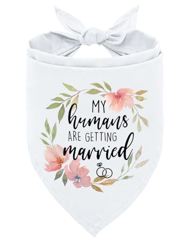 Cgvovgr Funny My Humans are Getting Married Hundehalstuch, weiß, Hochzeitsfoto-Requisite, Dreieck-Schal, Hochzeitsparty-Dekoration, Hundehalstuch, Verlobungsgeschenk für Hundeliebhaber Cgvovgr Funny My Humans are Getting Married Hundehalstuch, weiß, Hochzeitsfoto-Requisite, Dreieck-Schal, Hochzeitsparty-Dekoration, Hundehalstuch, Verlobungsgeschenk für Hundeliebhaber von Cgvovgr