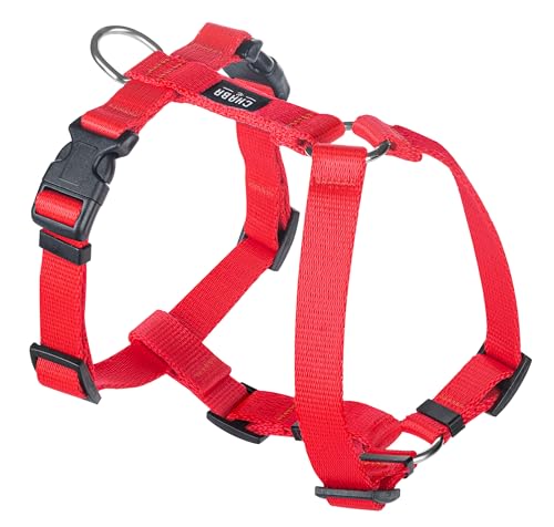 Chaba Guard Hundegeschirr Grosse Groß Hunde Anti Zug & Würgen Geschirr Hund mit Kontrolle Classic Step in Verstellbar Hundegeschirre Bequem Leicht Brustgeschirr Dog Harness Laufgeschirr XL ROT von Chaba