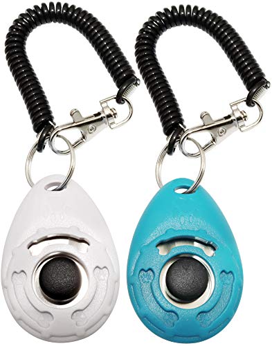 Chadou Trainings-Clicker für Haustiere, wie Hund, Katze, Pferd, Vogel, Delfin, Welpen, mit Handgelenkschlaufe, 2 Stück Chadou Trainings-Clicker für Haustiere, wie Hund, Katze, Pferd, Vogel, Delfin, Welpen, mit Handgelenkschlaufe, 2 Stück von Chadou
