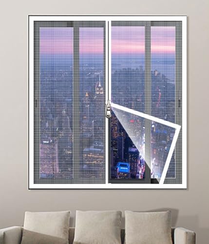 Chaexii Benutzerdefinierte Größe Cat Proof Window Mesh, Anti Bug Fly Screen Netting, Cat Safety Net, selbstklebende Fensterfolie mit Reißverschluss für Balkon und Fenster Chaexii Benutzerdefinierte Größe Cat Proof Window Mesh, Anti Bug Fly Screen Netting, Cat Safety Net, selbstklebende Fensterfolie mit Reißverschluss für Balkon und Fenster von Chaexii