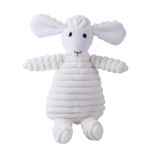 Chaies Kauspielzeug für Welpen zum Zahnen, quietschendes Plüschspielzeug für Hunde | Squeaky Toys Kauspielzeug für Hunde, interaktives Spielzeug für Hunde aus Plüsch, Schaf, Tierspielzeug von Chaies
