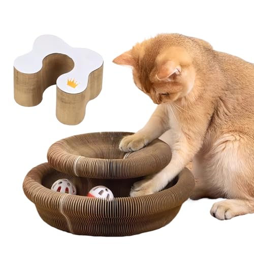 Chaies Krallenmatte für Katzen, Kratzbrett aus Karton für Kätzchen | Bereicherungswerkzeug für interaktive Übung und Dressur, für mehrere Feuerstellen, Wohnzimmer, Schlafzimmer, etc Chaies Krallenmatte für Katzen, Kratzbrett aus Karton für Kätzchen | Bereicherungswerkzeug für interaktive Übung und Dressur, für mehrere Feuerstellen, Wohnzimmer, Schlafzimmer, etc von Chaies
