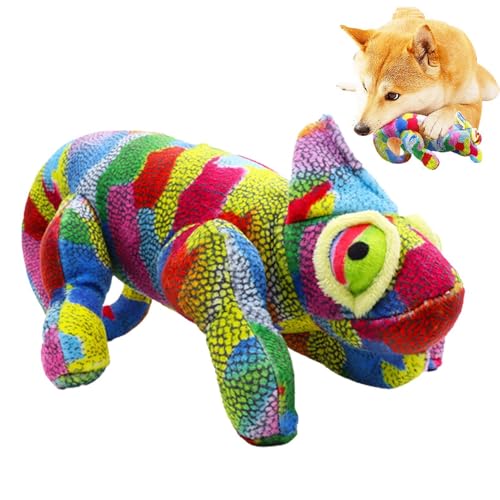 Chaies Quietschendes Hundespielzeug, Chamäleon-Plüschspielzeug für Hunde | Beißspielzeug aus Plüsch für Hunde, Chamäleon, Klang, reduziert Langeweile, Quietschen Chaies Quietschendes Hundespielzeug, Chamäleon-Plüschspielzeug für Hunde | Beißspielzeug aus Plüsch für Hunde, Chamäleon, Klang, reduziert Langeweile, Quietschen von Chaies