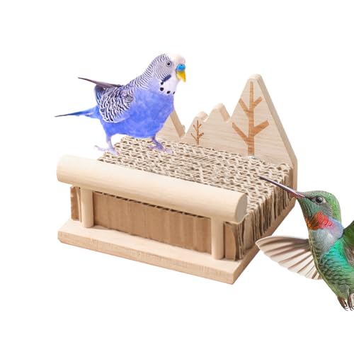 Chaies Spielzeug für Vögel, Sitzstange aus Holz für Cockatiel und Übung – Zubehör für drinnen und draußen, – Aktivität zum Training und Zerstören von Chaies