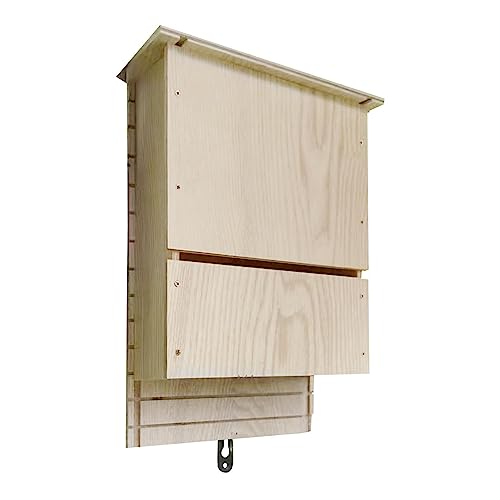 Fledermaushaus aus Holz - Fledermaus-Habitatbox aus Holz für den Außenbereich,Wiederverwendbare Fledermausbox, Holzdekoration für den Winterschlaf, Fledermausnest aus Holz für den Garten, Cady- von Chaies