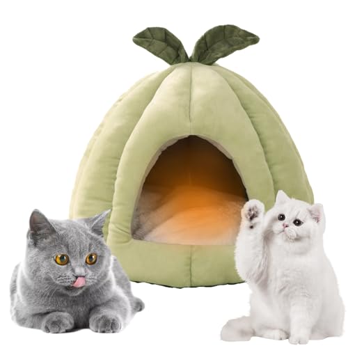 Katzenbetthöhle, Katzenhöhle | Rutschfestes Hundebett in Form einer Cartoon-Melone Katzenhöhle, weiche Hundehöhle, warmes Versteck für Katzen, Hunde, Tiere Chaies von Chaies