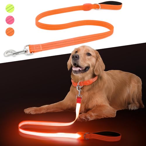 ChalkLit LED Hundeleine, Beleuchtete Hundeleine über USB Wiederaufladbar, 1,2 m, Weich Wasserdicht Reflektierend, für nächtliche Spaziergänge für große, mittelgroße Haustiere blinkende ChalkLit LED Hundeleine, Beleuchtete Hundeleine über USB Wiederaufladbar, 1,2 m, Weich Wasserdicht Reflektierend, für nächtliche Spaziergänge für große, mittelgroße Haustiere blinkende von ChalkLit