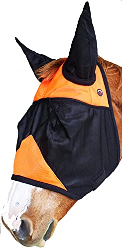 CHALLENGER Equine Horse Flymask Summer Spring Airflow Mesh 73261OR von Challenger