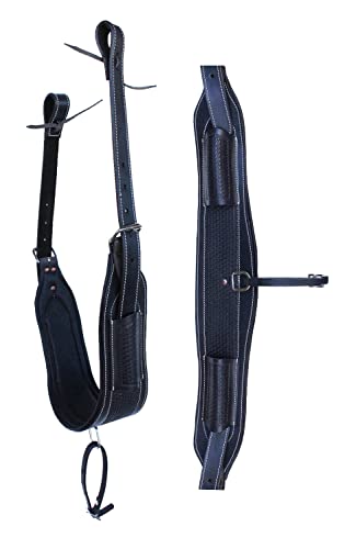 CHALLENGER Pferd Western Tooled gepolstert Leder hinten Flank Rücken Sattel Cinch Billets 9782BK von Challenger