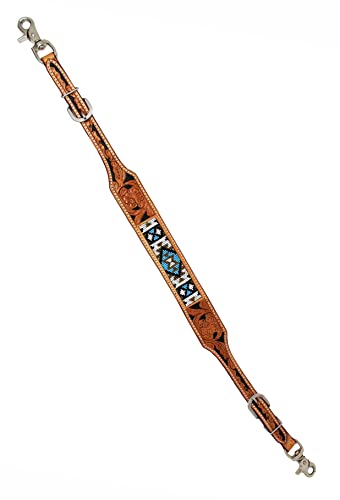 CHALLENGER Western-Halsband, Leder, verstellbar, mit Perlen, 10518 von Challenger