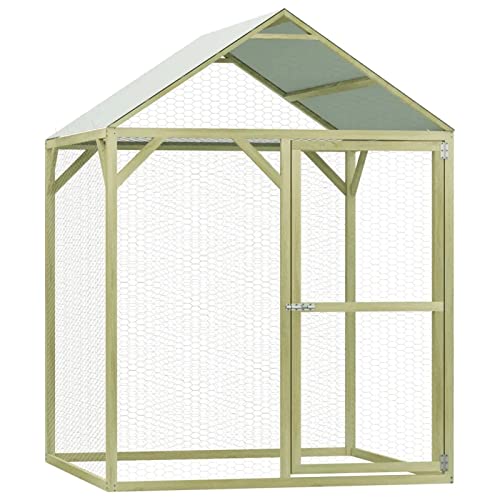 Hühnerkäfig für den Außenbereich, solides Haus, Kaninchenkäfig, verzinkter Stahldrahtgeflecht, regendicht, Größe (B x T x H): 1,5 x 1,5 x 2 m von Chamber