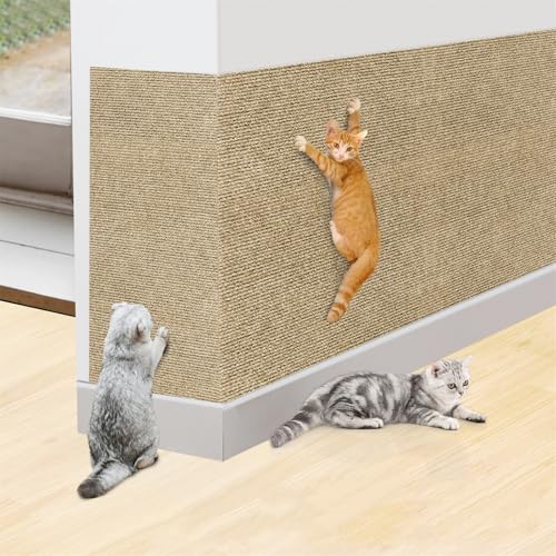 Katzen Kratzmatte, Anti-Kratz-Möbelschutz, Selbstklebend Kratzmatte Katze, Kratzfestes Sofa kratzmatte Katze, Wiederverwendbar kratzteppich Katze für Möbel Couch Wand Tür Schutz (Khaki,40 * 300 cm) Katzen Kratzmatte, Anti-Kratz-Möbelschutz, Selbstklebend Kratzmatte Katze, Kratzfestes Sofa kratzmatte Katze, Wiederverwendbar kratzteppich Katze für Möbel Couch Wand Tür Schutz (Khaki,40 * 300 cm) von Champracer