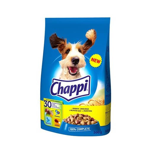 Chappi Trockenfutter mit leckerem Geflügel und Gemüse für ausgewachsene Hunde Aller Rassen, 12 x 500 g(12er Pack) von Chappi