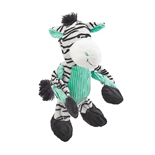 Charming Pet Pulleez Zebra Quietschendes Hundespielzeug aus Plüsch mit Seilen zum Durchziehen von Charming Pet