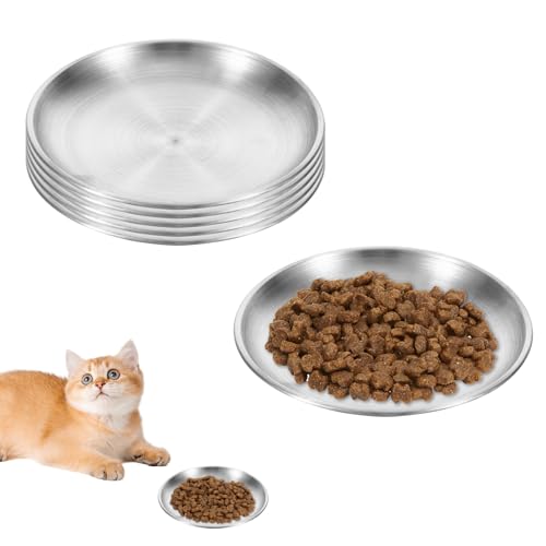 6 Stück Katzennapf Flach, Edelstahl Futternapf Katze Flach, Fressnapf Katze, Katzenteller, Katzennapf Edelstahl, Katzenschüssel, Katzenfressnapf Flach für Fallfest und Leicht zu Reinigen 6 Stück Katzennapf Flach, Edelstahl Futternapf Katze Flach, Fressnapf Katze, Katzenteller, Katzennapf Edelstahl, Katzenschüssel, Katzenfressnapf Flach für Fallfest und Leicht zu Reinigen von ChauLanBow