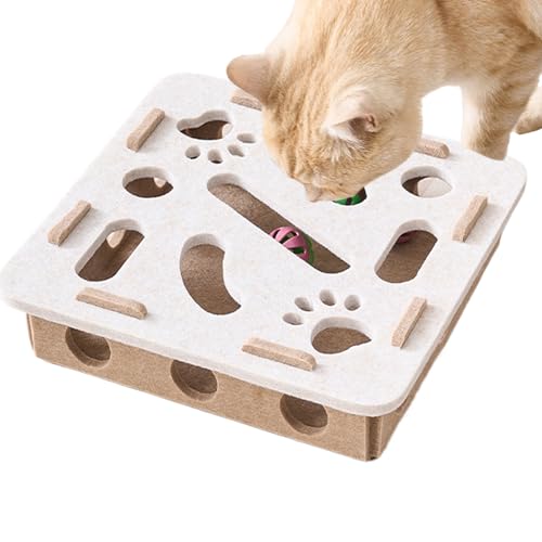 Chdnhe Katzenleckerli Puzzle, Bereicherungsspielzeug Für Katzen, Kratzspiel Mit Klingel Und Labyrinth Bahn Zur Beschäftigung Und Für Beissen Bewegung Für Kätzchen Welpen Im Wohnzimmer Oder Käfig Chdnhe Katzenleckerli Puzzle, Bereicherungsspielzeug Für Katzen, Kratzspiel Mit Klingel Und Labyrinth Bahn Zur Beschäftigung Und Für Beissen Bewegung Für Kätzchen Welpen Im Wohnzimmer Oder Käfig von Chdnhe