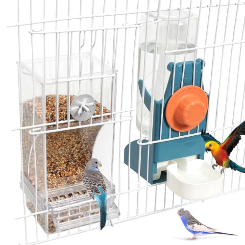 No Mess Vogelfutterstation Wasserspender Set, Automatischer Papageien-Futterkäfig Zubehör - yakeli & xiaoxiong No Mess Vogelfutterstation Wasserspender Set, Automatischer Papageien-Futterkäfig Zubehör - yakeli & xiaoxiong von Chebet