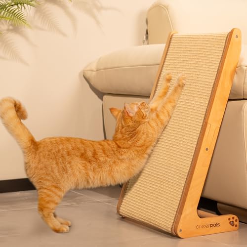 CheerPals Dual-Use Sisal Kratzbrett Katzen- Large 63cm H, Massivholz Buche & Natürliche Sisal Kratzsäule Katzen, L-förmige Kratzmöbel für alle Katzen Spielen, Entspannen CheerPals Dual-Use Sisal Kratzbrett Katzen- Large 63cm H, Massivholz Buche & Natürliche Sisal Kratzsäule Katzen, L-förmige Kratzmöbel für alle Katzen Spielen, Entspannen von CheerPals