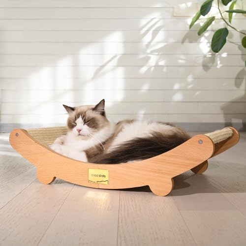 CheerPals Sisal Kratzbrett Katzen - 160° Gebogenes Design, Massives Buchenholz & Natürliche Sisal Pad Katzen Kratzmatte, Extra Große 60x35x15cm Kratzmöbel für alle Katzen CheerPals Sisal Kratzbrett Katzen - 160° Gebogenes Design, Massives Buchenholz & Natürliche Sisal Pad Katzen Kratzmatte, Extra Große 60x35x15cm Kratzmöbel für alle Katzen von CheerPals