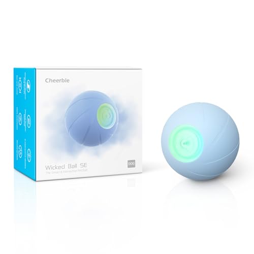 Cheerble Interaktives Hundespielzeug Ball, Wicked Ball Hund, Selbstbewegendes Hundespielzeug Beweglich mit 3 Interaktiven Modi, Selbstrollender Ball Hunde Interaktiver mit LED-Leuchten, Blau Cheerble Interaktives Hundespielzeug Ball, Wicked Ball Hund, Selbstbewegendes Hundespielzeug Beweglich mit 3 Interaktiven Modi, Selbstrollender Ball Hunde Interaktiver mit LED-Leuchten, Blau von Cheerble