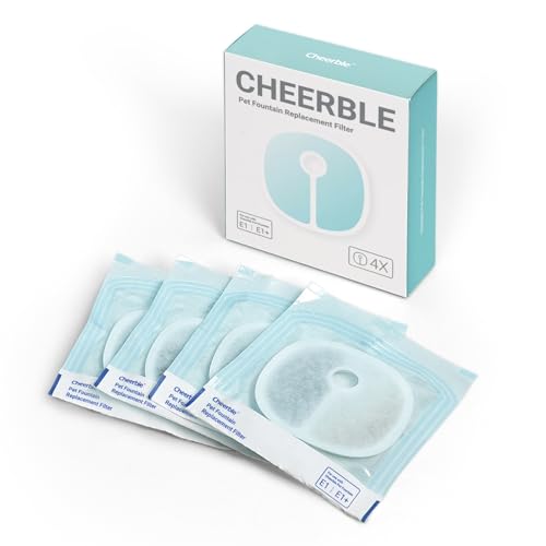 Cheerble E1/E1+ Ersatzfilter für Trinkbrunnen (4-Pack) von Cheerble
