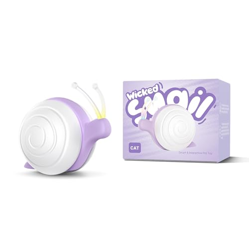 Cheerble Interaktives Katzenspielzeug mit LED-Leuchten, Wicked Snail, Elektrisches Spielzeug für Katzen, DC Aufladbares, Bewegliches Katzenspielzeug, Geschenke für Kätzchen, Lila Cheerble Interaktives Katzenspielzeug mit LED-Leuchten, Wicked Snail, Elektrisches Spielzeug für Katzen, DC Aufladbares, Bewegliches Katzenspielzeug, Geschenke für Kätzchen, Lila von Cheerble