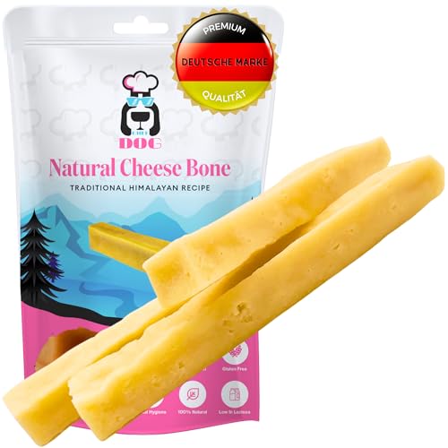 Kauknochen aus Käse • Ohne Zusatzstoffe • Langes Kauvergnügen • Gesund • Geruchsneutral • Für alle Hunderassen geeignet (Größe S) von Chef Dog