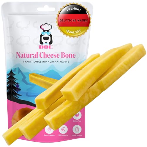 Kauknochen aus Käse • Ohne Zusatzstoffe • Langes Kauvergnügen • Gesund • Geruchsneutral • Für alle Hunderassen geeignet (Größe XS) von Chef Dog