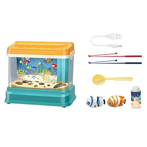Chen0-super Kinder Aquarium Dreigangschalter USB Netzteil Aquarium Spielzeug für interaktive Fütterungserfahrung für Jungen Mädchen über 3 Jahre alt von Chen0-super