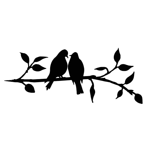 Chen0-super Metall-Vogel-Silhouette, schmiedeeiserne Vögel Hof Dekor Kolibri-Silhouette Baumkunst, Kolibri-Wanddekoration auf dem Ast für Zuhause, Garten, Hof, Terrasse von Chen0-super