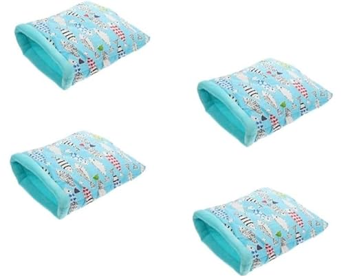 Chencunquangod 4 x Hamster-Schlafsack, warm, für kleine Haustiere, Baumwolle, für Hamster, Meerschweinchen, Igel von Chencunquangod