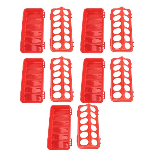 Futterspender für Hühner, 12 Löcher, Flip-Top, Lebensmittelspender, Aufbewahrungsschlitz, Behälter, Tauben, Wachteln, Küken, 5 Stück Futterspender für Hühner, 12 Löcher, Flip-Top, Lebensmittelspender, Aufbewahrungsschlitz, Behälter, Tauben, Wachteln, Küken, 5 Stück von Chencunquangod