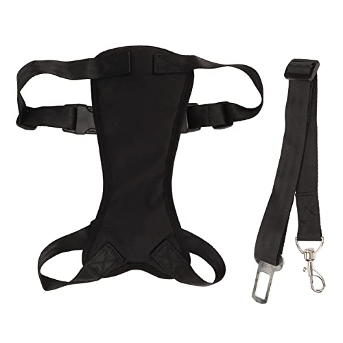 Hundegeschirr-Set, verstellbares Haustierweste, mit Gurt (M) von Chencunquangod