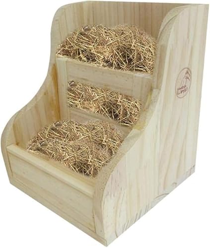 Kaninchen-Heuraufe Holz Heuraufe Heuraufe Heu Spender für Hamster Chinchilla Kleintiere Kaninchen-Heuraufe Holz Heuraufe Heuraufe Heu Spender für Hamster Chinchilla Kleintiere von Chencunquangod