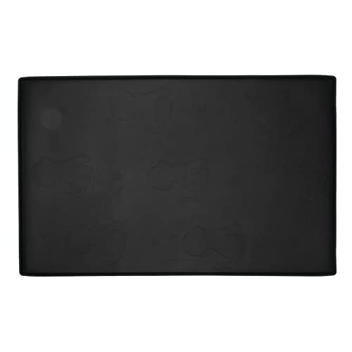 Silikon-Haustier-Futtermatte, rutschfeste Futtermatte für Hunde und Katzen, 48 x 30 cm, Schwarz von Chencunquangod