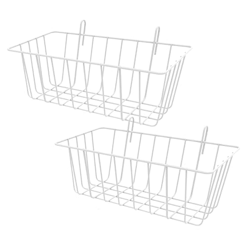 2 x Kaninchen-Heu-Futterspender, Metallkäfig-Aufbewahrungsregale, hängende Heuraufe für Frettchen/Kaninchen/Meerschweinchen/Kleintiere (weiß) von ChengChengJin