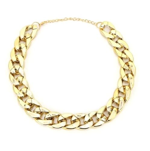 Hundehalsband, goldfarben, Kunststoff, Haustier-Halsband, Metall-Katzenkette für mittelgroße und große Hunde und Katzen Hundehalsband, goldfarben, Kunststoff, Haustier-Halsband, Metall-Katzenkette für mittelgroße und große Hunde und Katzen von ChengChengJin