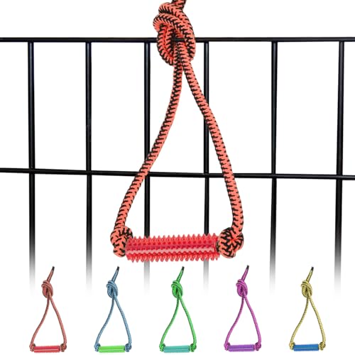 ChengFu Interaktives Hundespielzeug, Kisten-Trainingshilfe für Welpen, Zahnspielzeug für Welpen, Erdnussbutter, Hundefutter, Leckerli-Spender, Spielzeug (rot) von ChengFu