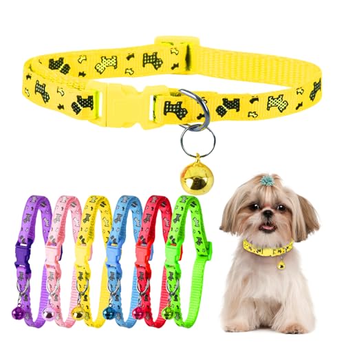 XXS Hundehalsband, Teetasse, bedrucktes Hundehalsband, Mini-bedrucktes Hundehalsband, Teetassen-Hundehalsband für kleine Hunde und Katzen, Gelb, 0,95 cm Breite XXS Hundehalsband, Teetasse, bedrucktes Hundehalsband, Mini-bedrucktes Hundehalsband, Teetassen-Hundehalsband für kleine Hunde und Katzen, Gelb, 0,95 cm Breite von ChengFu