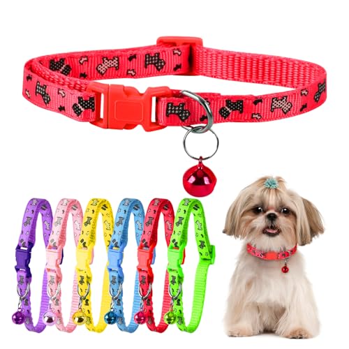 XXS Hundehalsband, Teetasse, bedrucktes Hundehalsband, Mini-bedrucktes Hundehalsband, Teetassen-Hundehalsband für kleine Hunde und Katzen, Rosa, 1,9 cm breit, Rot XXS Hundehalsband, Teetasse, bedrucktes Hundehalsband, Mini-bedrucktes Hundehalsband, Teetassen-Hundehalsband für kleine Hunde und Katzen, Rosa, 1,9 cm breit, Rot von ChengFu