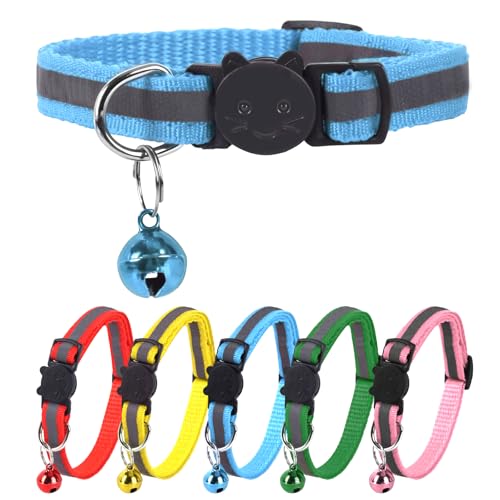 XXS Hundehalsband, Teetasse, reflektierendes Halsband, Mini-reflektierendes Halsband, Teetassen-Hundehalsband für kleine Hunde und Katzen, Blau, 1,9 cm Breite XXS Hundehalsband, Teetasse, reflektierendes Halsband, Mini-reflektierendes Halsband, Teetassen-Hundehalsband für kleine Hunde und Katzen, Blau, 1,9 cm Breite von ChengFu