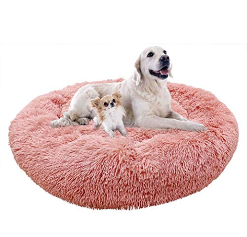 Plüsch-Donut-Hundebett, Größe XXXL, flauschiges rundes Nest, tiefer Schlaf, selbstwärmend, beruhigend, Haustierbett, Katzenbett, groß, kuschelig, Hundehütte, Welpen-Sofa-Matratze, waschbar von Chenge