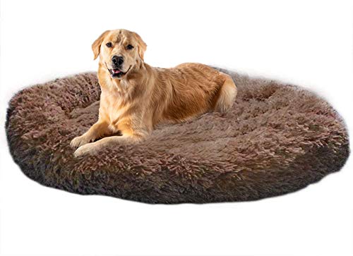 Plüsch-Haustierbett, beruhigendes Haustierbett, Größe XL, Donut-Nest, warm, Kunstfell, für mittelgroße und große Hunde, maschinenwaschbar, 80 cm von Chenge