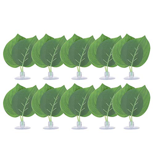 ChengyuWei 10 Stück Blatt-Hängematte, Doppelblatt-Design, Aquarium-Pflanzendekoration, Aquarium-Pflanzenblätter-Dekoration, Simulation grüner Blätter für Aquarium-Aquarium-Box-Dekoration ChengyuWei 10 Stück Blatt-Hängematte, Doppelblatt-Design, Aquarium-Pflanzendekoration, Aquarium-Pflanzenblätter-Dekoration, Simulation grüner Blätter für Aquarium-Aquarium-Box-Dekoration von ChengyuWei