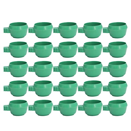 25 Stück Vogel-Mini-Kunststoff-Futterspender, Vogel-Papageien-Futterbecher, Kleiner Papageien-Wassernapf, Käfig, Sandbecher-Futterhalter, Kleiner Papageien-Futterwassernapf (S) von ChengyuWei